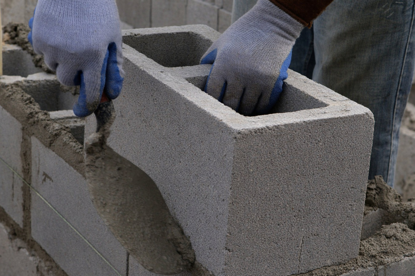 Foundation block wall installation in Fayetteville, AR