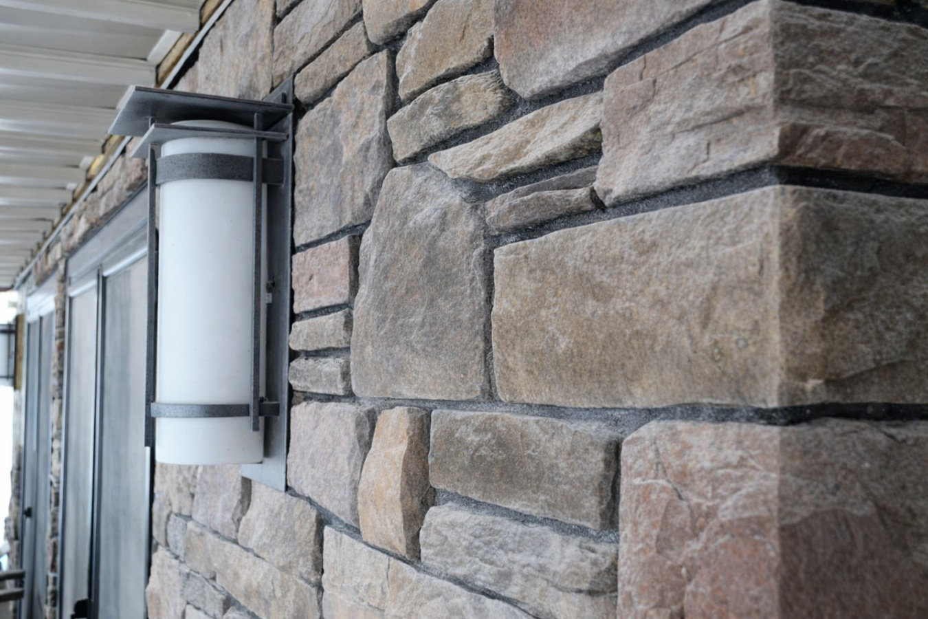 Stone veneer installation in Fayetteville, AR